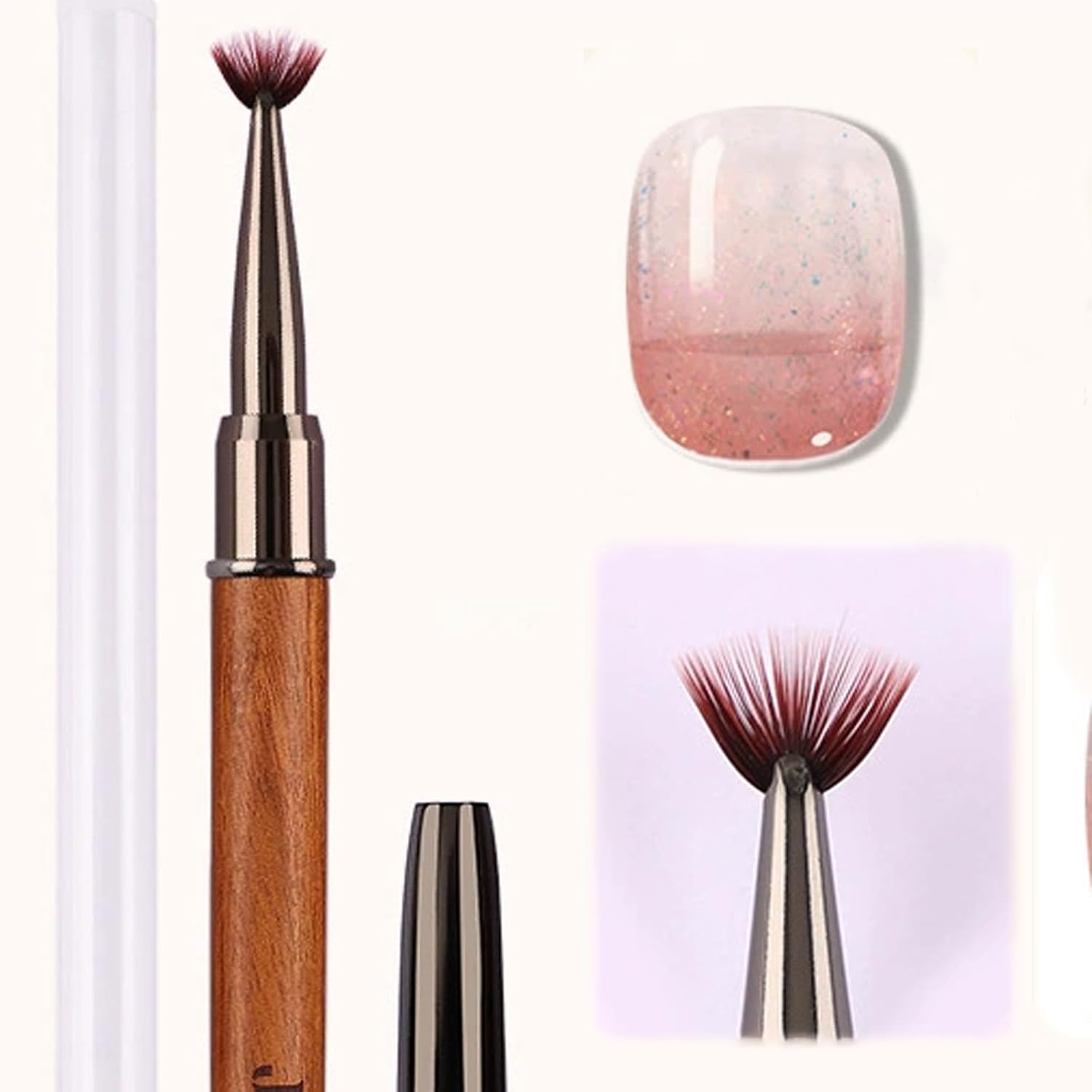 Nail Brush Pen Premium Wood Handle Gradient Painting Brush Set Gel Flower Drawing Pen Manicure Nail Art Polish