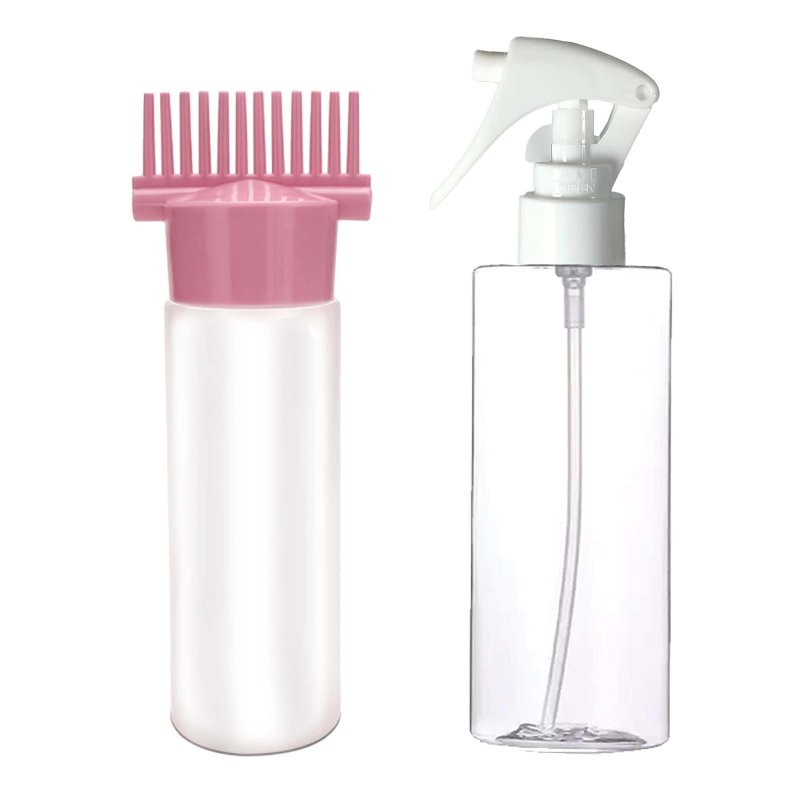 Set of Hair Oil & Serum Applicator Comb Bottle for Scalp and Massager with Water Spray Bottle - Empty Dispenser Tool Applier for Head Oiling & Applying and Salon Hair Sprayer Bottle for Mist-image-39