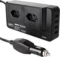 INVERSOR DE 12V PARA 110V 300W COM 4 PORTAS USB 5VDC KNUP KP-TC13