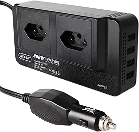 INVERSOR DE 12V PARA 110V 300W COM 4 PORTAS USB 5VDC KNUP KP-TC13