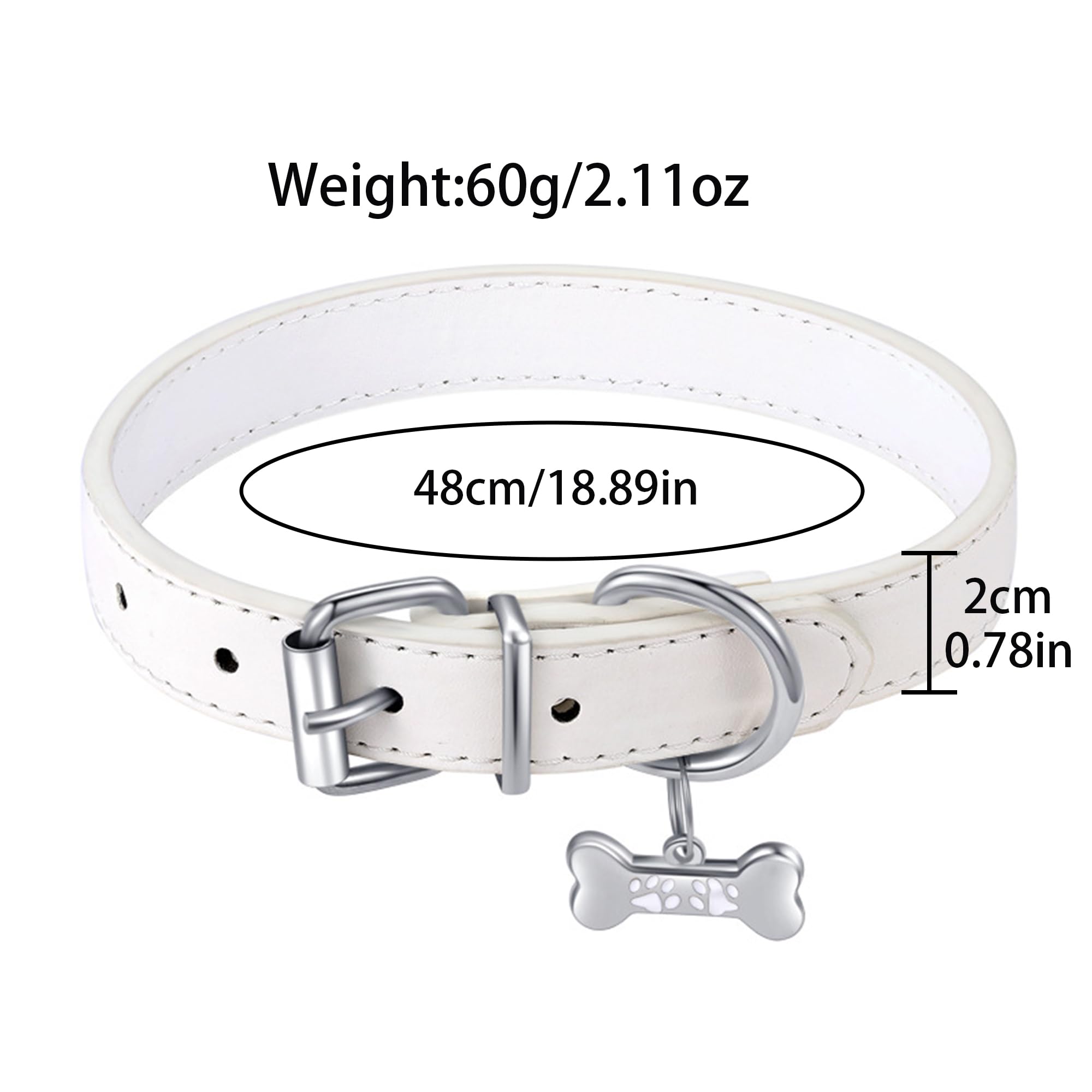 Nojess Leather Choker Collar for Women Punk Choker Y2k Necklace Bone Shaped Pendant Necklace Fashionable Punk Gothic Jewerly