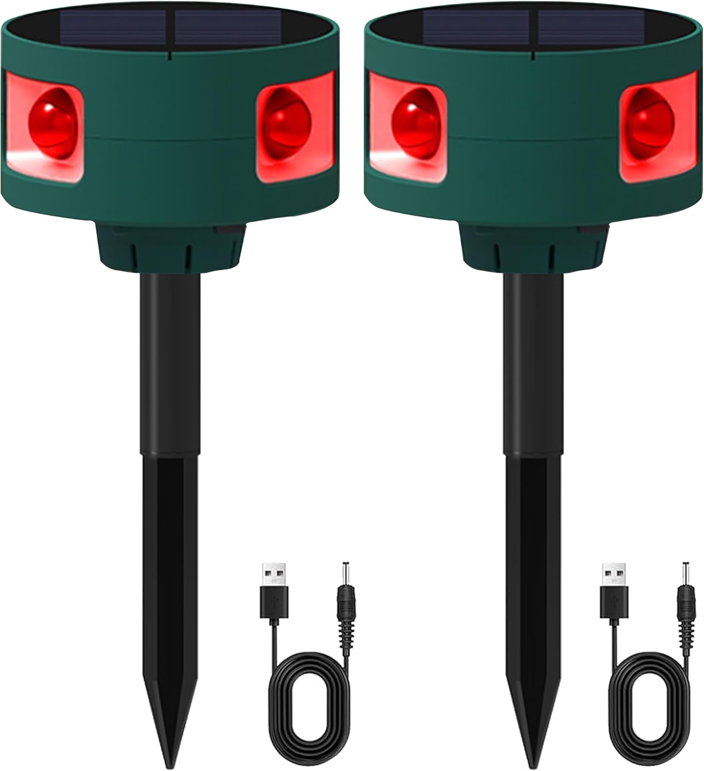 Solar Outdoor Motion Sensor Alarm: 129db Motion Detector Alarm Light, 360°Infrared Trigger Alarm with USB Charging 4Modes for Home,Villa,Yard,Chicken coop,Say Goodbye to The Intruders