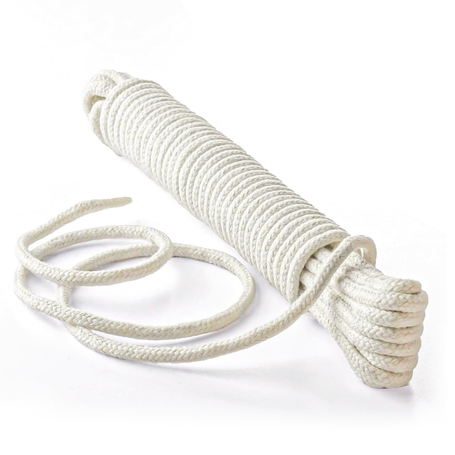 Besto White Soft Braided Multipurpose Cotton Rope For Clothes Line, Washing Line, Wall Hanging Planters For Craft Making & Home Decor 4Mm (10M)
