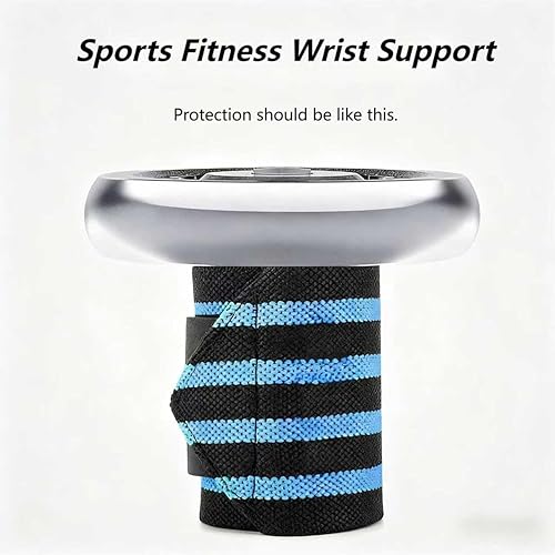 Miniatura 5 de Muñequeras para levantamiento de pesas, correas de muñeca de 18 pulgadas para levantamiento de pesas, muñequeras con bucle para el pulgar,