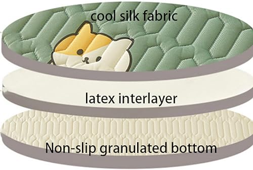 Miniatura 6 de FCLDESHOP Ropa de cama de fácil cuidado, sábana de látex de color sólido de verano, estampado de dibujos animados, antideslizante, con bolsillo