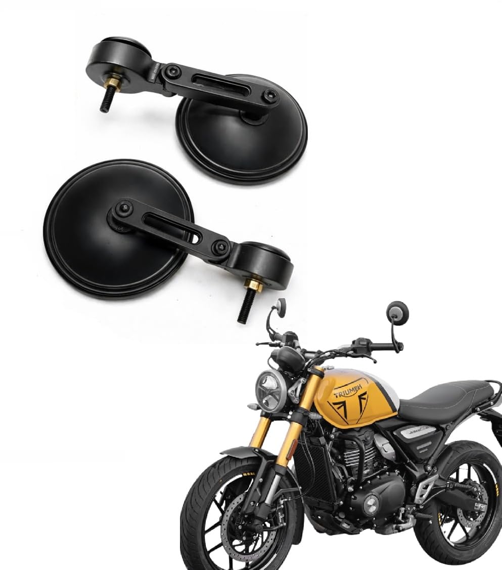 Black Premium Handle Bar End Mirror, Black, Fits For Triumph Speed 400, Speed T4 & Scrambler 400x-picture-33
