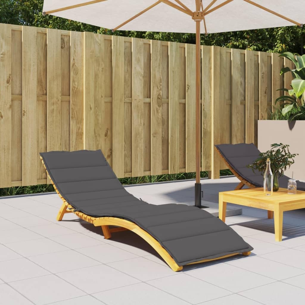 vidaXL Sonnenliege Auflage, Liegenauflage Outdoor, Polster Auflage für Gartenliege Liegestuhl, Polsterauflage, Anthrazit 200x70x3cm Oxford-Gewebe