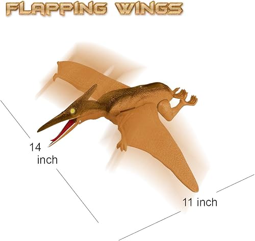 Miniatura 3 de Liberty Imports Dino Planet - Juguete de dinosaurio a pilas con ojos iluminados y sonidos (terodáctilo)