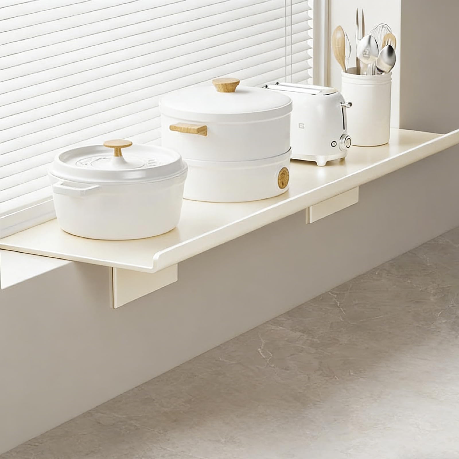 Scumlovy Window Sill Extension Board,Windowsill Extender Plate,Window For Plants,No-Drill Ledge Shelf,Lightweight,Waterproof,for Kitchen,Office,Bathroom