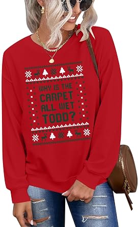 FAYALEQ Valentines Sweatshirt, Couples Matching Tops Funny Todd and Margo Graphic Sweater Husband and Wife Pullovers