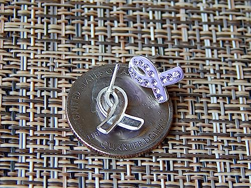ICYROSE 925 solid sterling silver with Crystal Awareness Ribbon Stud Earrings for cancer/Survivor/Support Jewelry (Nickel Free)4