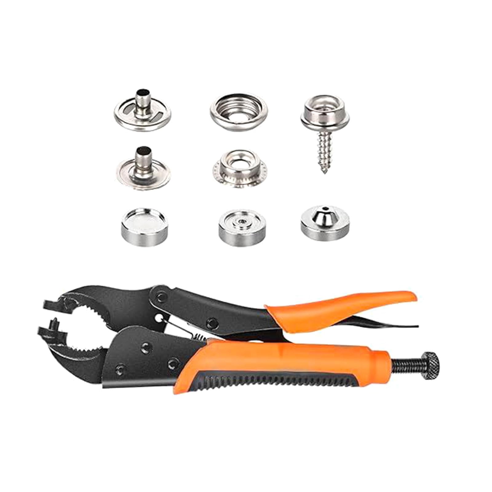 Kalttoy Snap Fastener Pliers Snap Fastener Tool Set with Adjustable Setter Button Pliers for Canvas Leather Replacement Adjustable Setter Install Tool for Leather