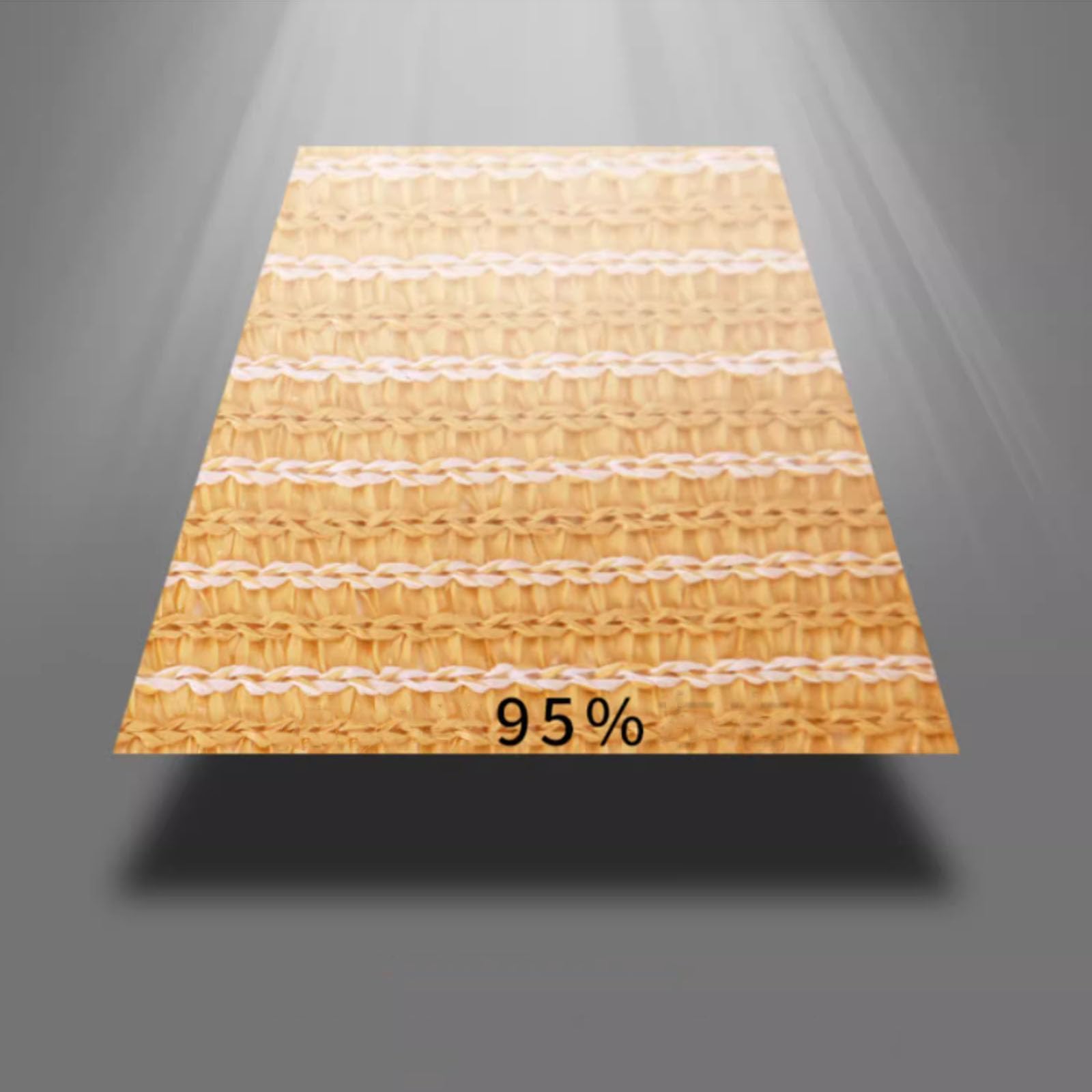 Wodoodporna markiza z siatki, 95% odporna na promieniowanie UV, prostokątna, ochrona przed słońcem, oddychająca, z oczkami, haczyk i sznurek, w zestawie, beżowa (6 x 12 m) do użytku na zewnątrz