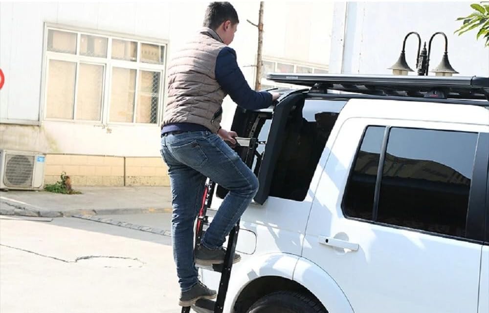 Liftable Ladder Roof Rack Access Fits for Land Rover Discovery TDV6 HSE LR3 2004–2009 Black