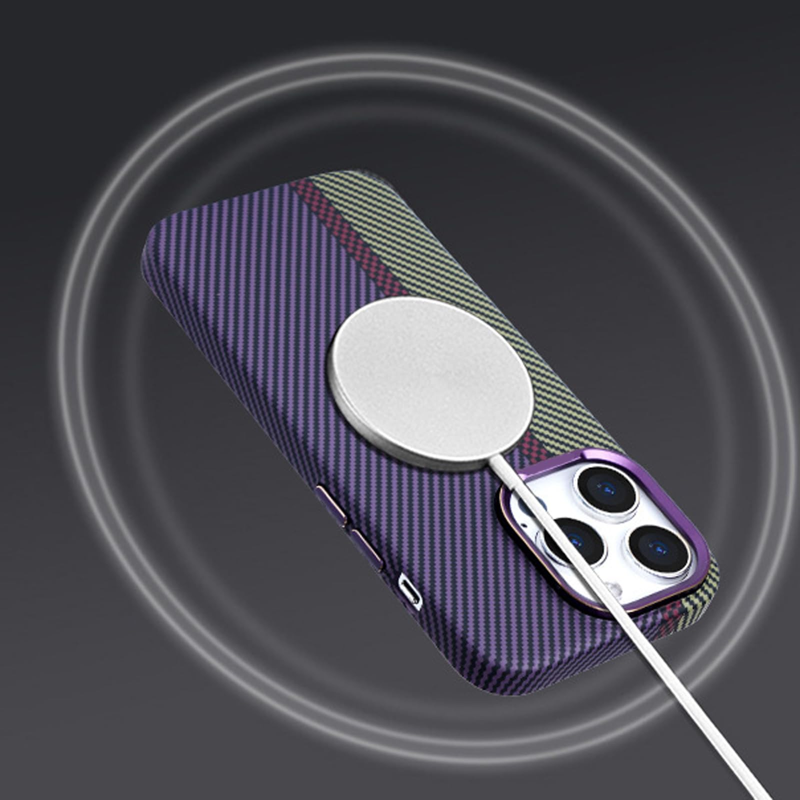 IPhone 14 Pro Max Hülle – Carbon Fiber Design, Stoßfest, Mit Kabellosem Laden