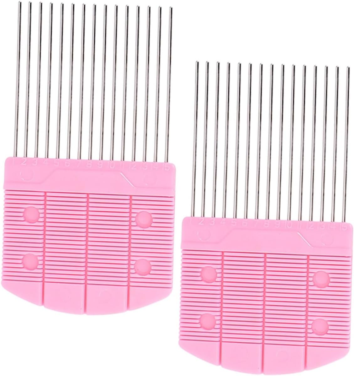 Operitacx 2pcs Paper Quilling Comb Tool for DIY Crafts Compact Portable Quilling Accessory for Curling Paper Cute Pink Design for Creative Art