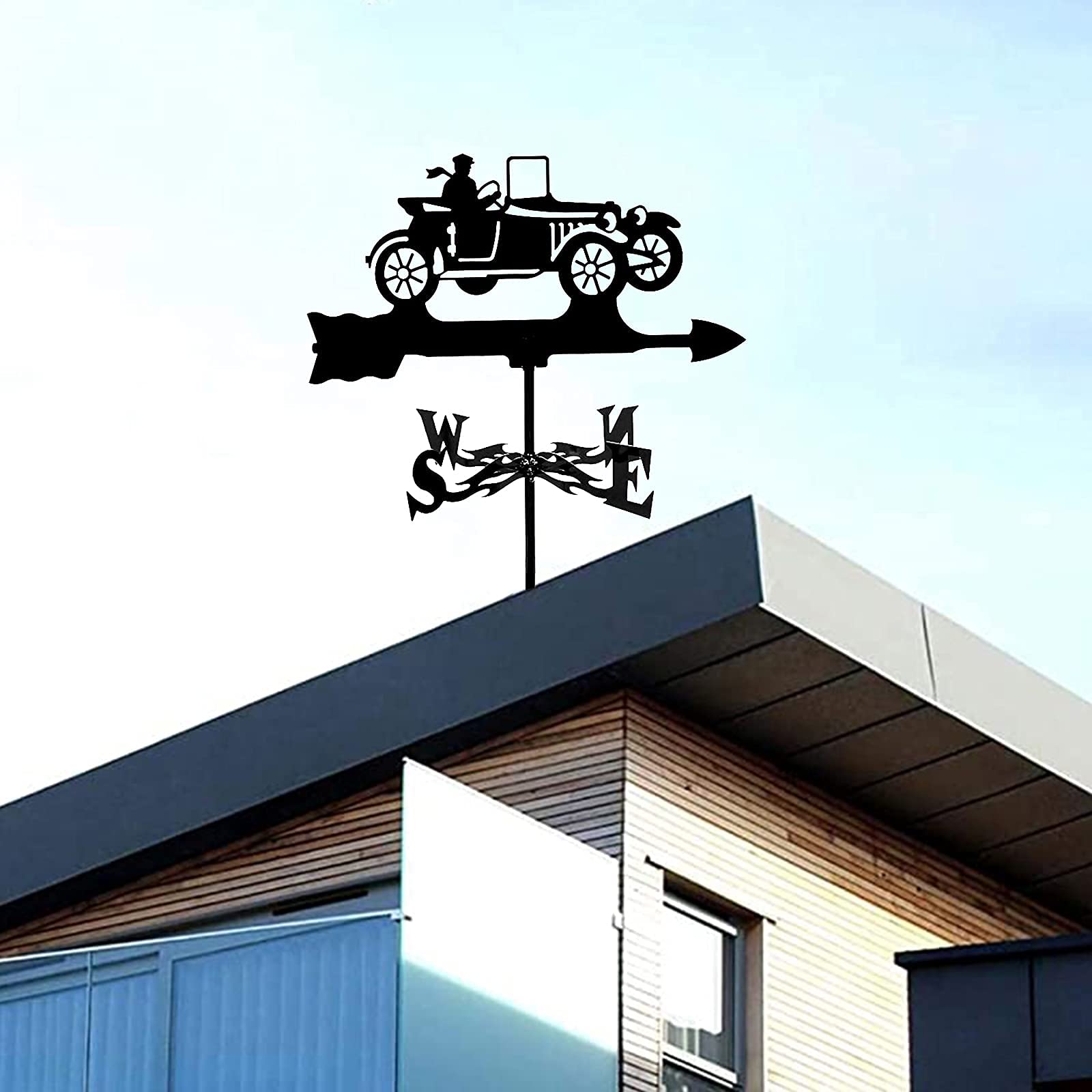 Wind Vane Weathervane-Outdoor Roestvrij Staal Weathervane-Weathervane-Direction Wind Speed Direction Indicator Voor Farm Yard Garden Gazebo Decoraties/Vintage Auto's