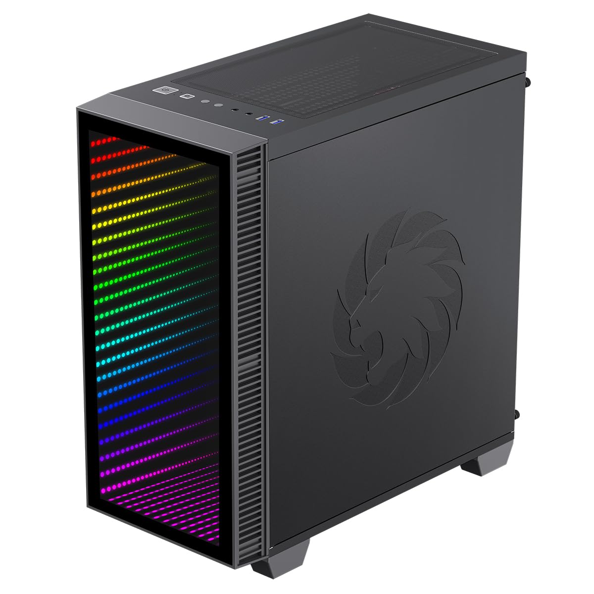 Gaming PC – Intel Core i5, GT 710 2GB Graphics, 16GB RAM, 1TB HDD + 128GB SSD, Windows 11 Pro, 22" Monitor, Keyboard, Mouse – High-Performance Gaming PC Bundle (CIT Seven Black) — view 5