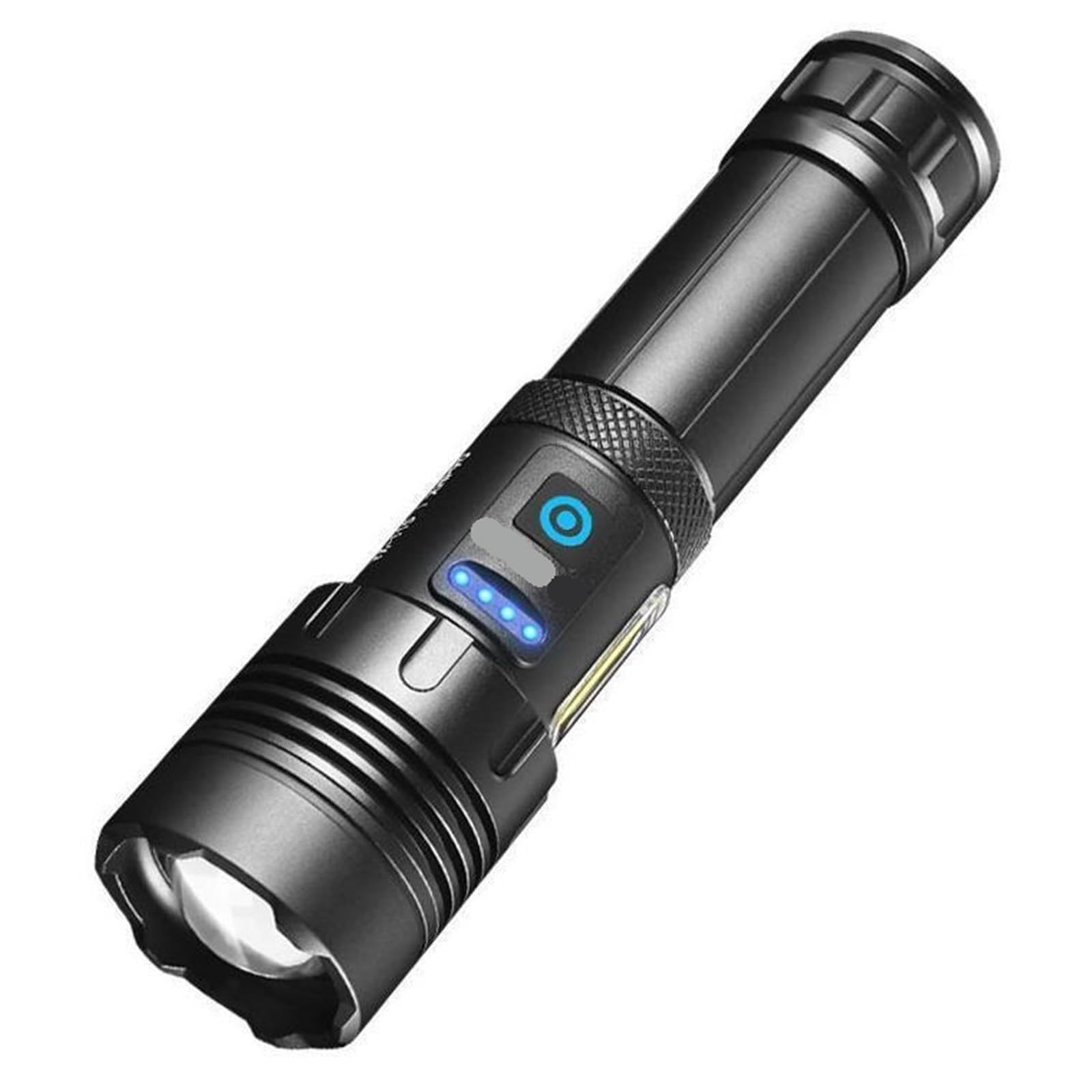 Torcia LED Torcia a LED con luci laterali, torcia ad alta potenza, lampada da campeggio tattica ricaricabile tramite USB,campeggio
