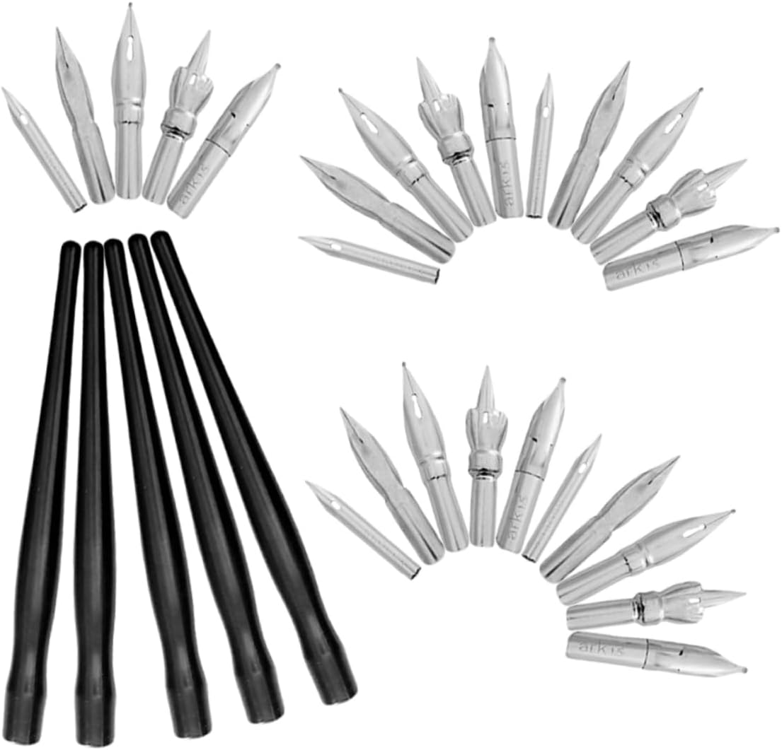 Drawing Pen Calligraphy Nibs Spare Set for Sketching and Writing