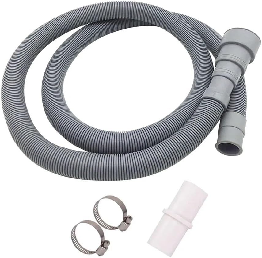 200/150/70cm Drain Pipe Washing Machine Dishwasher Drain Waste Hose Extension Pipe With Hose Clamps Set Wash Machine Accessories(200CM)