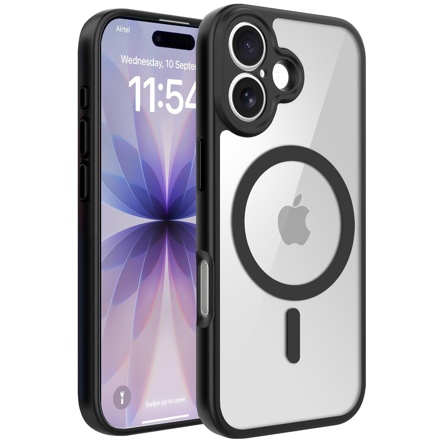 Enflamo for iPhone 17 Crystal Clear Transparent Hard Back Cover Case for iPhone 2025 | Ultra Hybrid | Camera Bump Protection