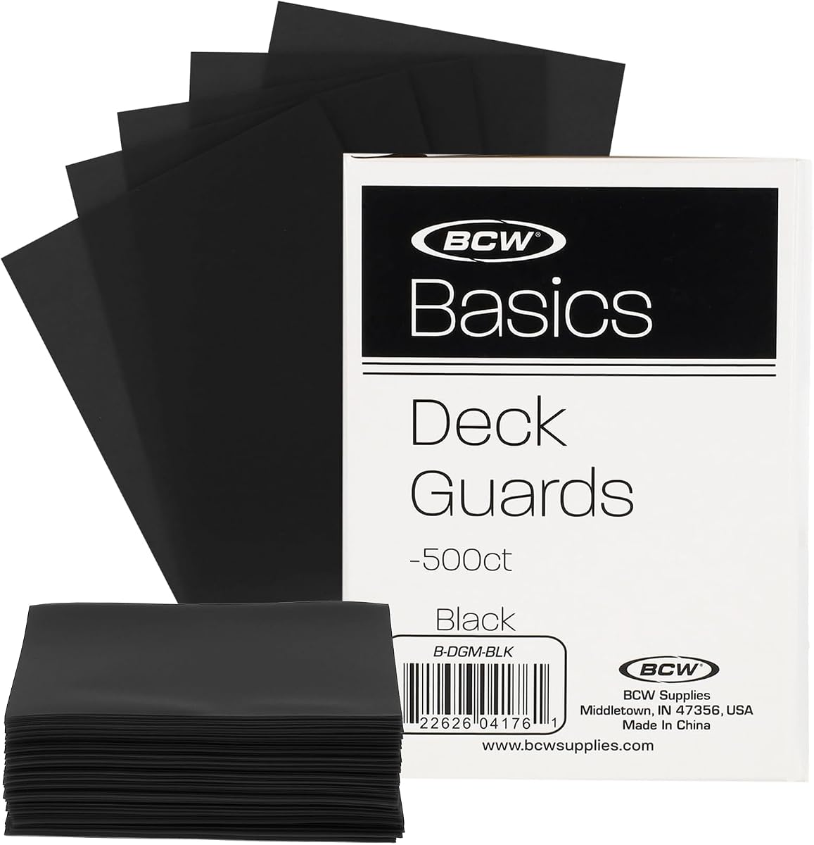 Basics Card Sleeves | 500 Count Box | Acid-Free, Archival Safe | Durable, Cost-Effective Card Protector Sleeves for Standard 2.5" x 3.5" Trading and Game Cards (Black)