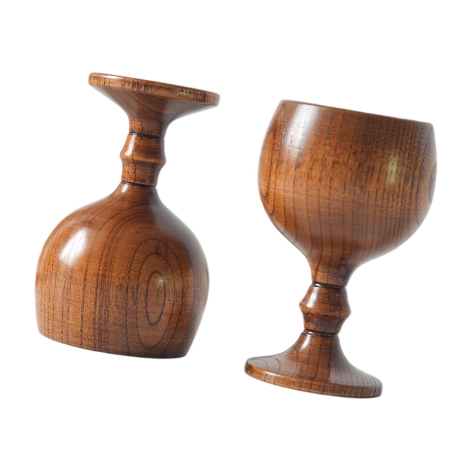 Whoasyst Wooden Wine Goblet Drinking Cup for Whiskeys Chocktails Liquor Wood Communion Chalice Cup with Smooth Surfaces Gift Farmhouses Wooden Wine