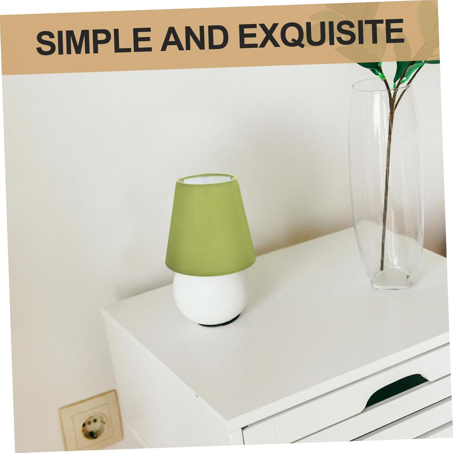 INOOMP Macaron Color Linen Lamp Shade Small Drum Lampshade for E14 Base Ceiling Light Vintage Style Indoor Light Cover Easy to Install Soft Fabric Lamp Accessory