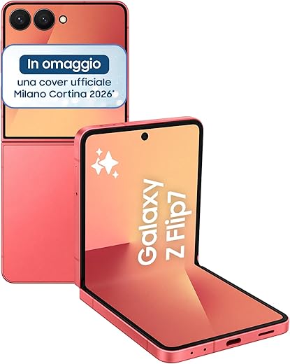 Samsung Galaxy Z Flip7 Smartphone AI pieghevole, 3 anni di Garanzia del produttore, RAM 12GB, 512GB, Display 4,1" Super AMOLED/6,9" Dynamic AMOLED 2X, Fotocamera 50MP, Blue Shadow [Versione italiana]