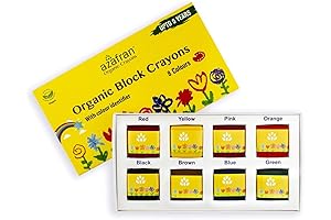 Azafran Organic Block Crayons: Non-Toxic, Plant-Based Art for Kids