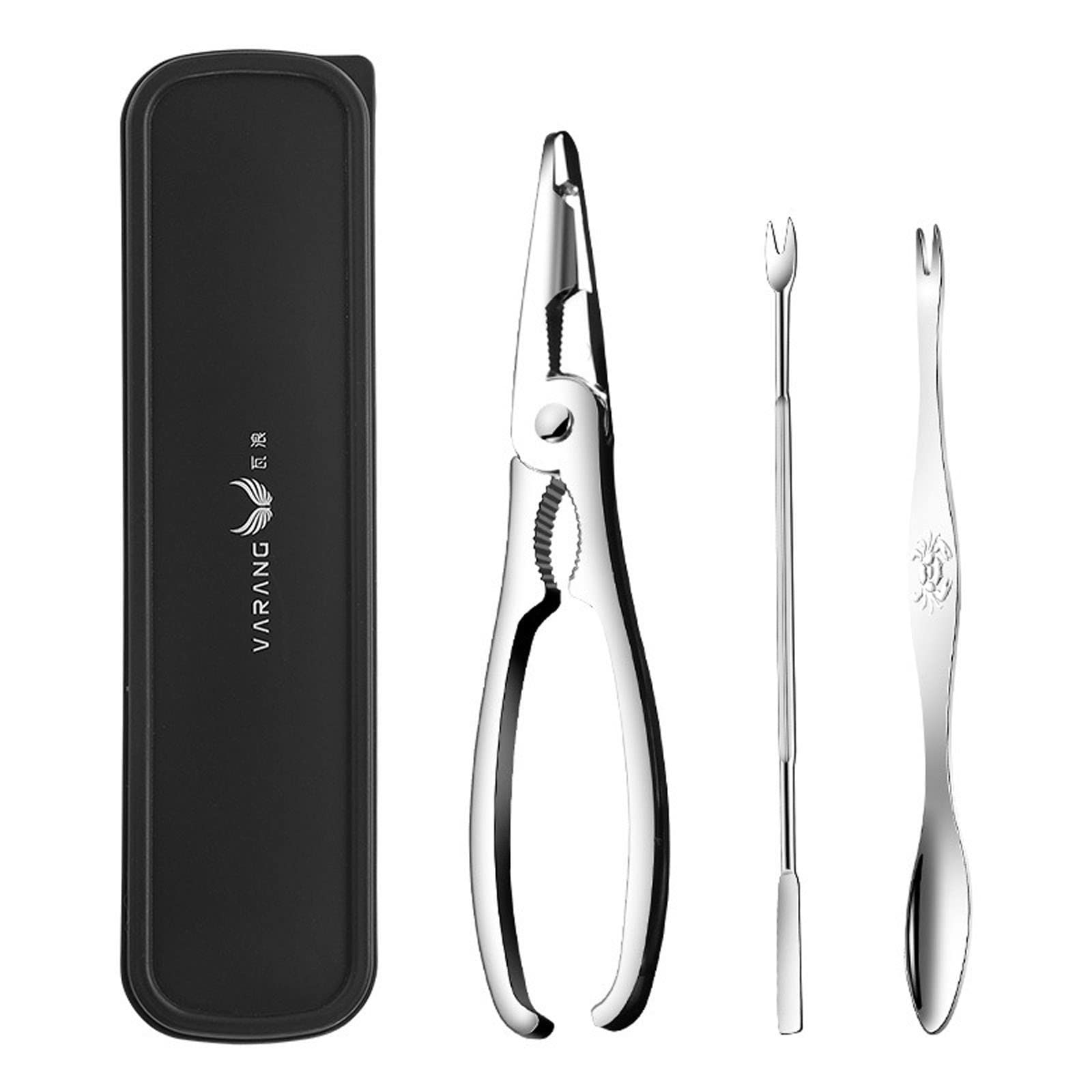 Xinsheinelry Seafood Tool Set Shrimp Pliers Spoon Set Lobster Cracker Tools Kitchen Accessories Multi Purpose Use Gadgets Needle