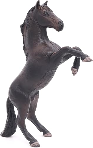 Figura de juguete pintada a mano de caballo negro, figura de caballo criado negro, dioramas para niños y niñas, a partir de 3 años