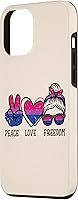 Vista 2 de Funda para iPhone 14 Pro Max Peace Love Freedom Bisexual Girl Bi Pride Flag LGBTQ