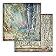 Stamperia International SBBS78 Scrapbooking Small Pad 10 Sheets CM, 3 (8 X8) -Magic Forest, Multicolor, 20.3x20.3 cm