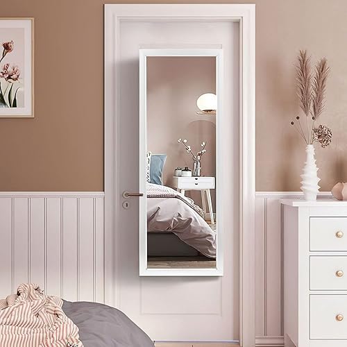 Miniatura 6 de Natsukage - Espejo de cuerpo completo para colgar en la pared o apoyarse contra la pared espejo de tocador con delgado marco de polímero sin soporte