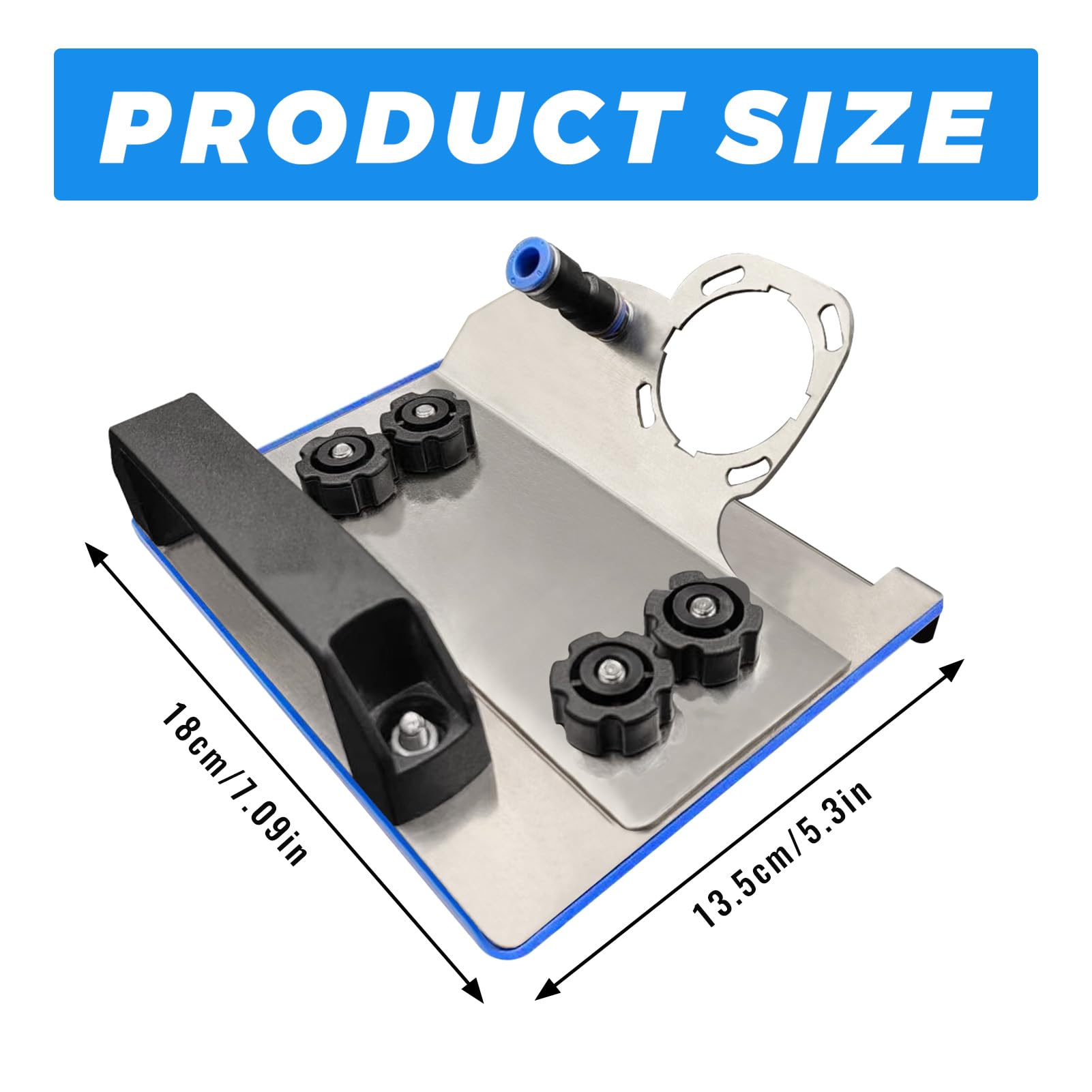 DHMCCXGD Angle Grinder Stand Grinder Holder Cutter Support Tools Angle Grinder Holder Bracket for Tile 45° Chamfer Cutting with Anti-scratch Base Connectable to Water Pipe, Blue