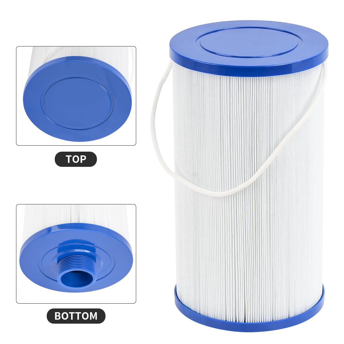 YanBan Zestaw 2 filtrów SPA kompatybilnych z Filbur FC-2402, do Watkins 303279, 78460, PFF42TC-P4, 5CH-37 wkład filtrujący Whirlpool, filtr basenowy 9 1/2" x 5 3/8" z gwintem MPT 1 1/2"