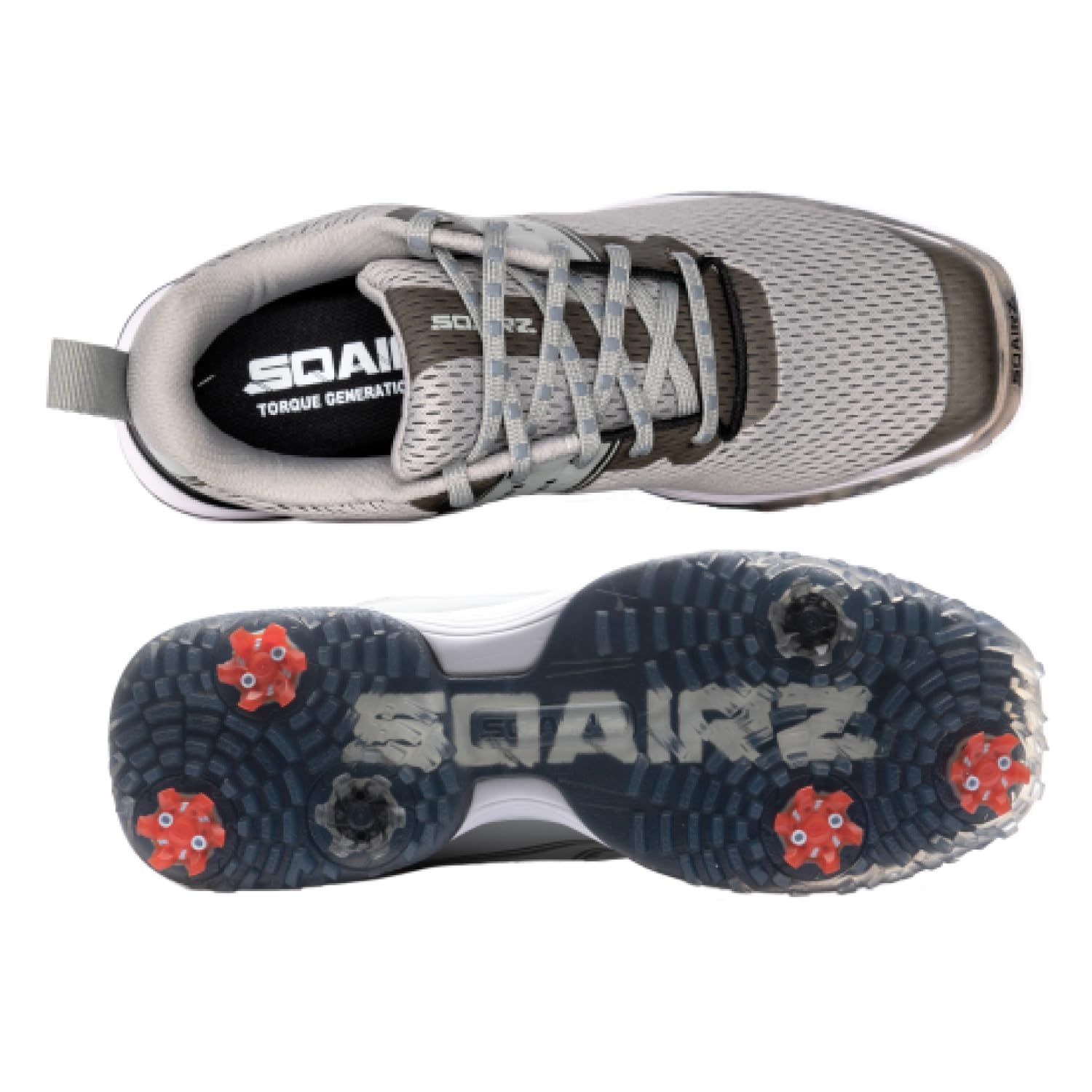 SQAIRZ Speed Mesh Herren Athletic Golfschuhe Golfschuhe Entwickelt für Balance & Leistung Austauschbare Spikes Atmungsaktiv Golfschuhe Herren mit Spikes Herren Golfschuhe Golfschuhe