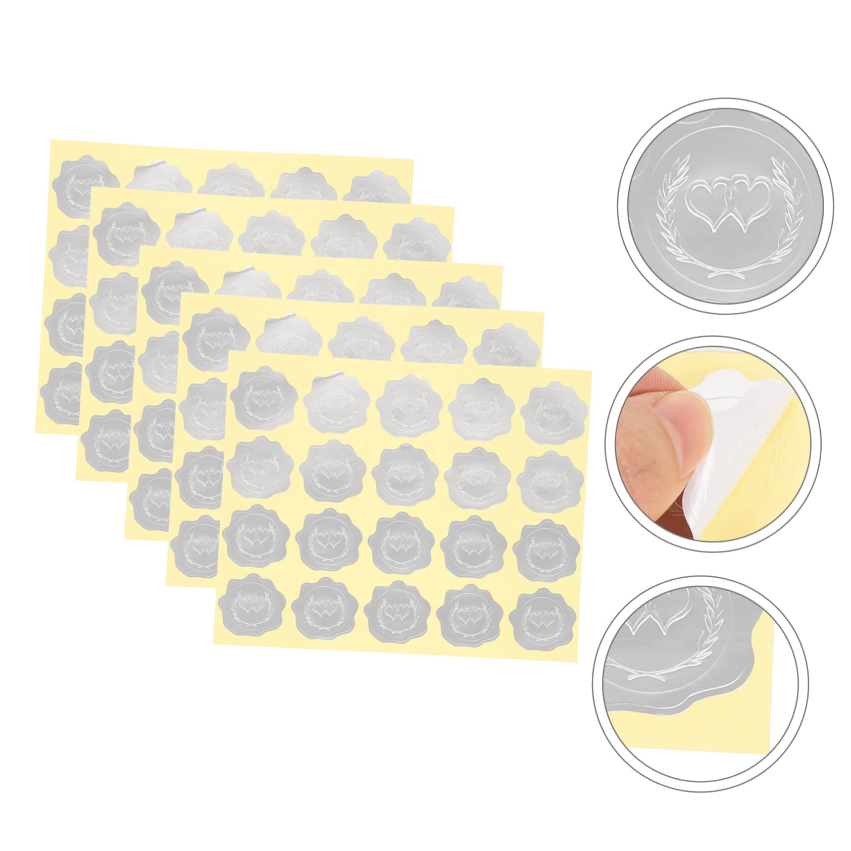 Lurrose 20fogli Adesivi Decorativi Per Etichette Adesive Per e Matrimoni Per Buste e Stickers Totali