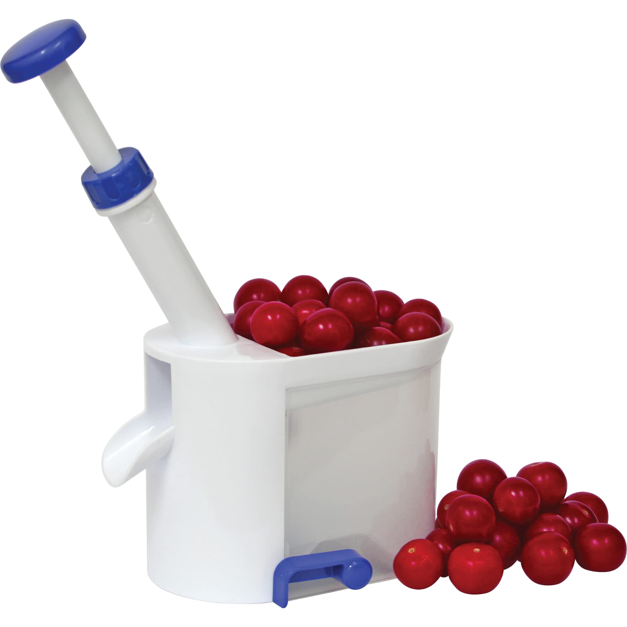 Browin 802001 Cherry Pitter, Cherry Stoner Remover with 2 Boxes - for Fruit and for Stoner, with Replacment Bands, Fixing to The Table, Quick and Convenient Removal of Stones, Plastic