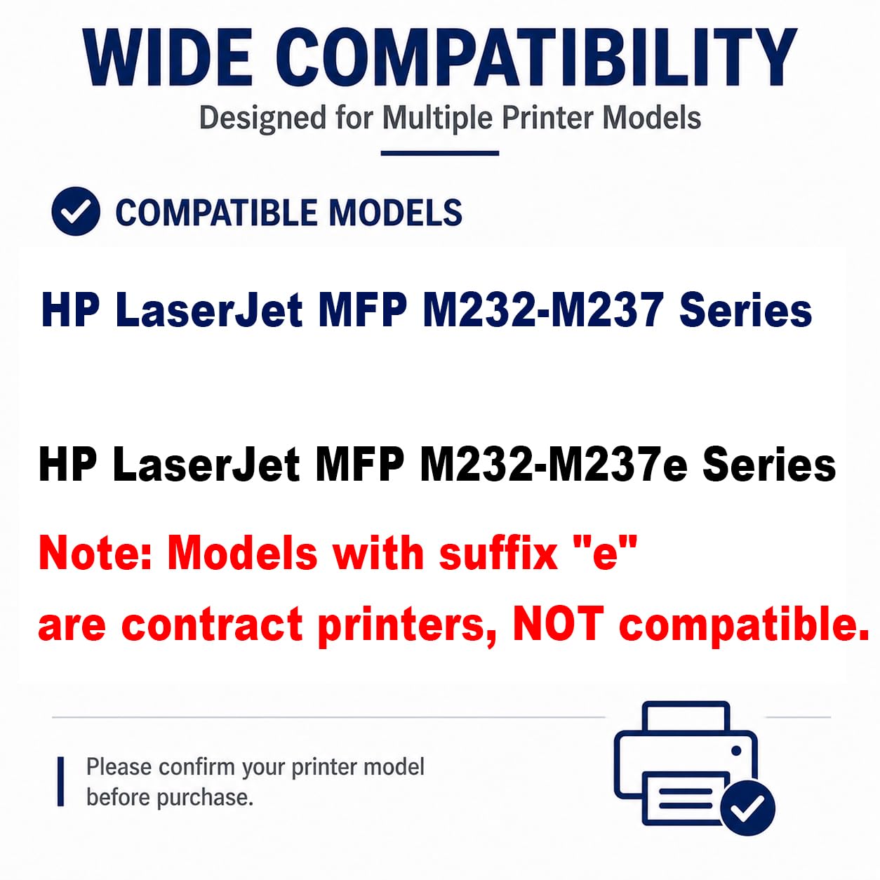M232-M237 Sostituzione della cartuccia di toner ad alta resa per M232-M237, compatibile con HP LaserJet MFP M232-M237, con chip