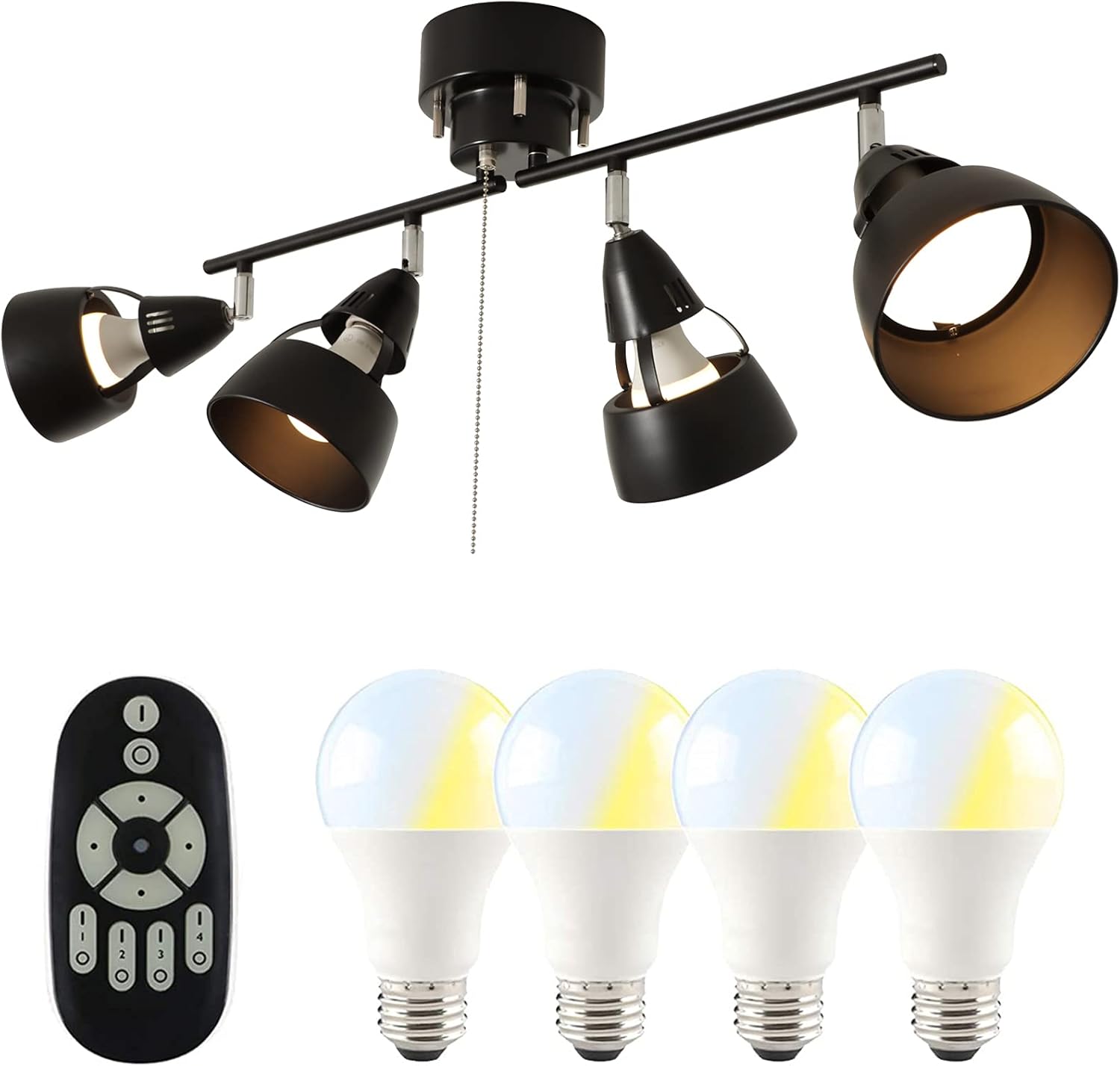 共同照明 シーリングライト 4灯 調光 調色 Led電球60w形付き リモコン操作 ブラック Gt Dj 4bl 9wt 2 シーリングスポット スポットライト E26口金 角度調節 折り畳み 天井照明 おしゃれ リビング照明 居間用 ダイニング照明 食卓用 カフェ風 北欧風 B09hjjt4gd 9804 Ngw