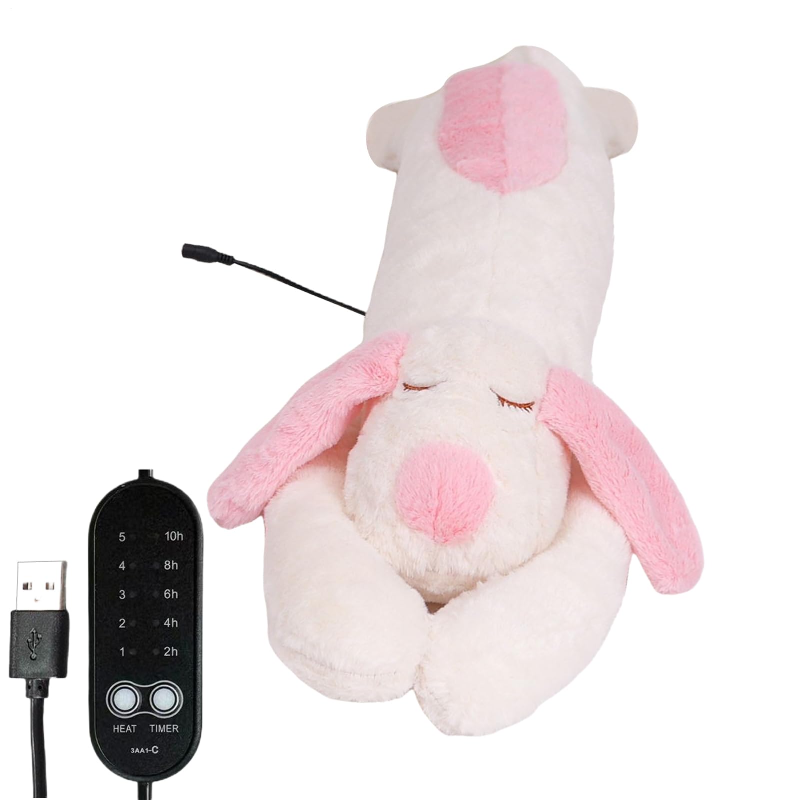 Cuscinetto Riscaldante Peluche Animale Elettrico USB Spegnimento Automatico | Peluche Morbido e Caldo a Forma di Cane Cuscino termico mestruale per bambini ragazze ragazzi collo schiena spalle pan