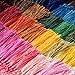 200 Pieces Bookmark Tassels, BetterJonny Handmade Silky Floss Soft Craft Mini Small Tassels with Loops for Bookmarks DIY Crafts Jewelry Making, 40 Colors