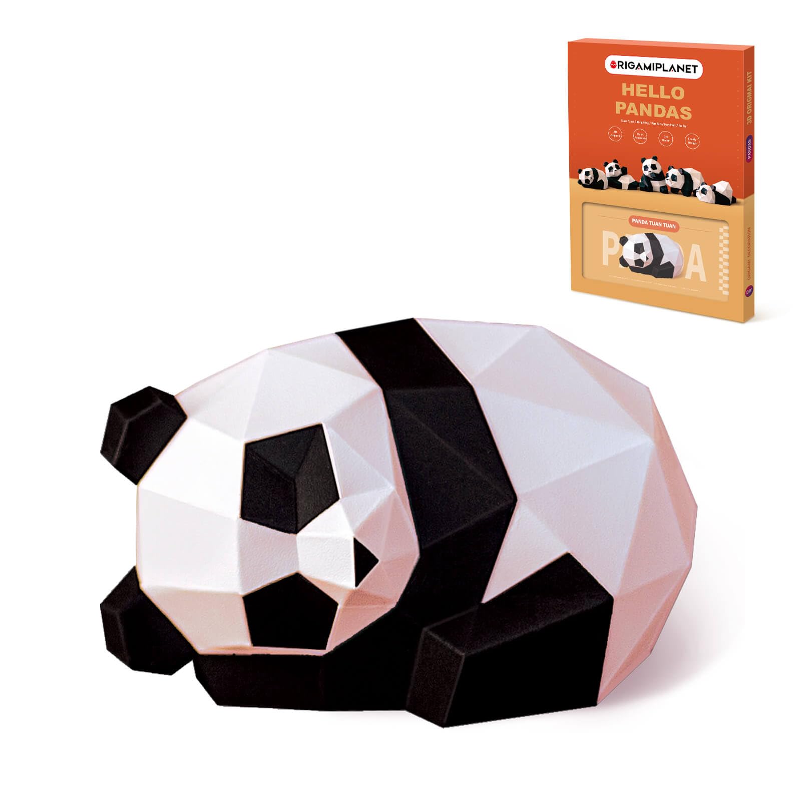 Amazon | ORIGAMIPLANET 立体折り紙ペーパークラフトキット-Panda Tuan