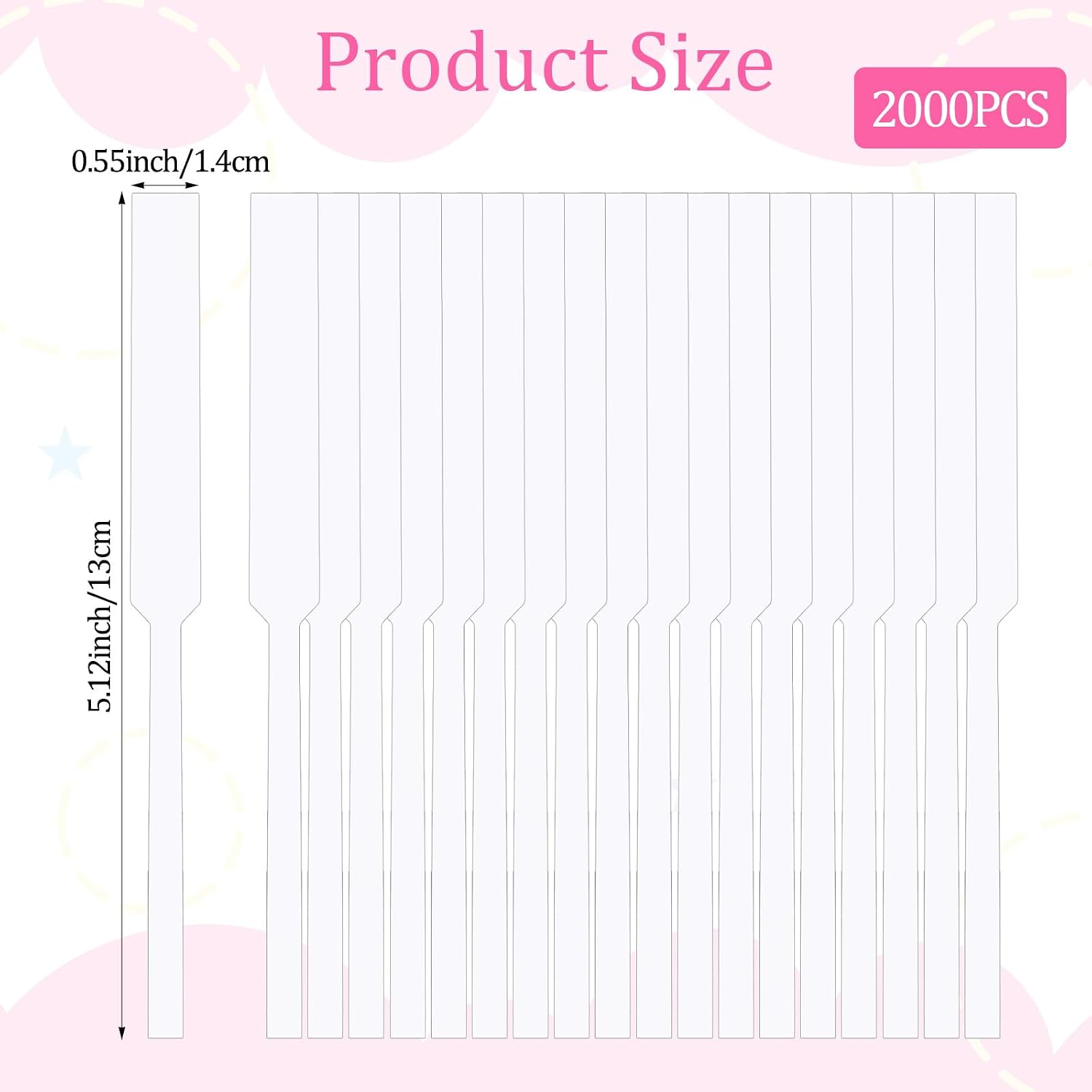 2000 Pcs Perfume Test Strips, White Paper Fragrance Blotters Disposable Highly Absorbent Scent Strips for Essential Oils, Aromatherapy, Diffuser and Fragrance Testing
