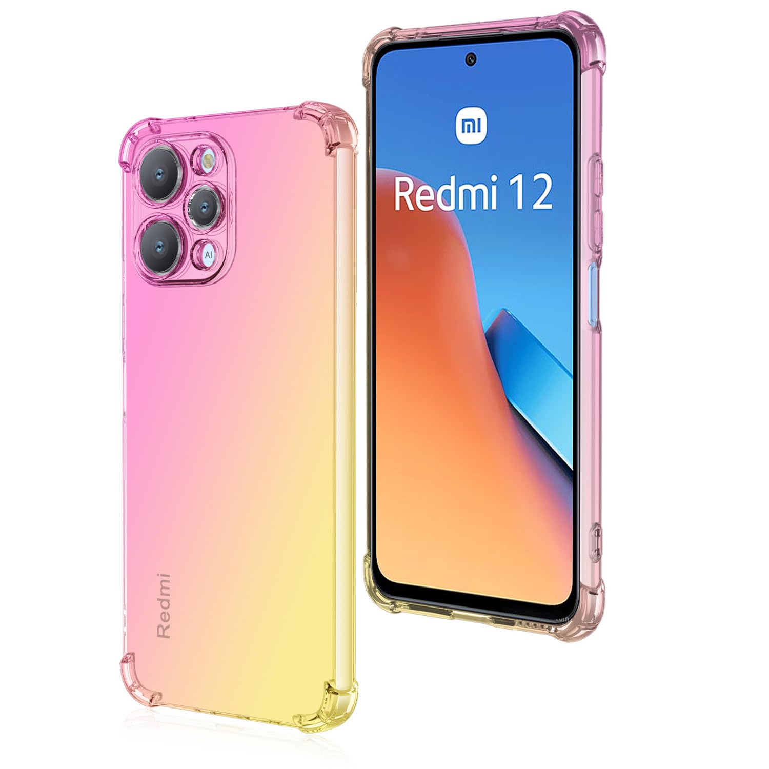 Custodia COMAKU Colorata Per Xiaomi Redmi Note 12 5G – Cover Traslucida In TPU Con Paraurti Antiurto E Foro Per Cordino – Rosa Mauve - 4