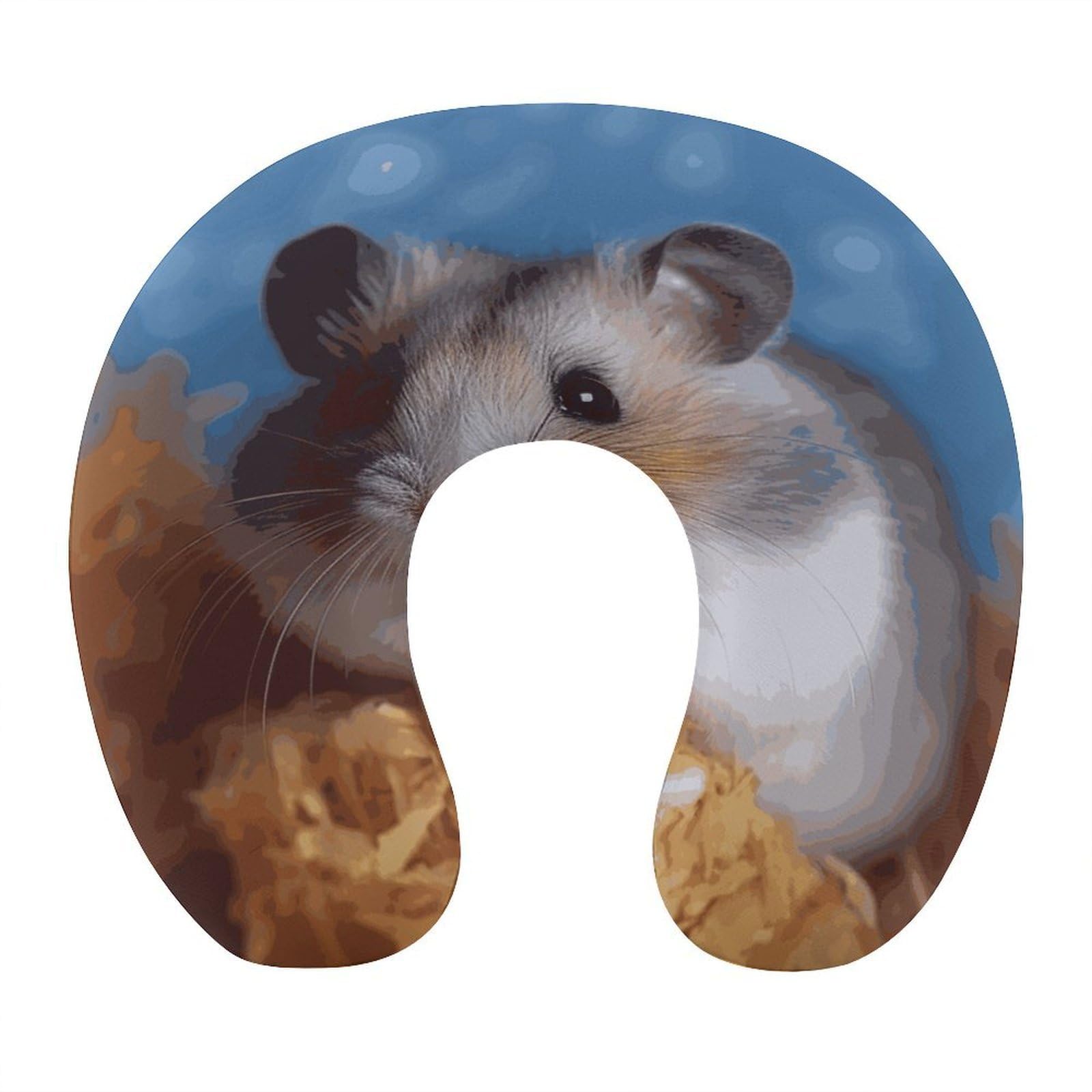 Btcowzrv Style Hamster U Shaped Neck Pillow Travel Pillows