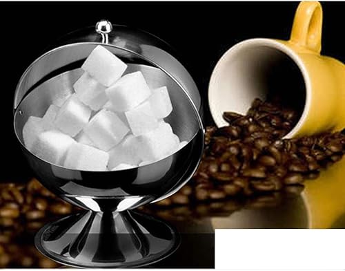 Miniatura 4 de BESTonZON Recipiente de azúcar de acero inoxidable/contenedor de especias con cuchara, para organización de almacenamiento de cocina